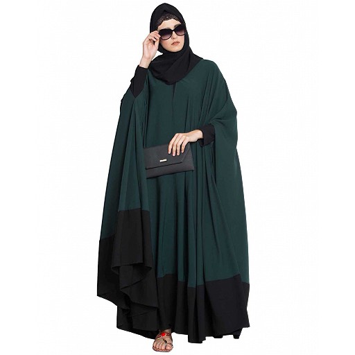 Two pieces designer Irani kaftan- Green-Black